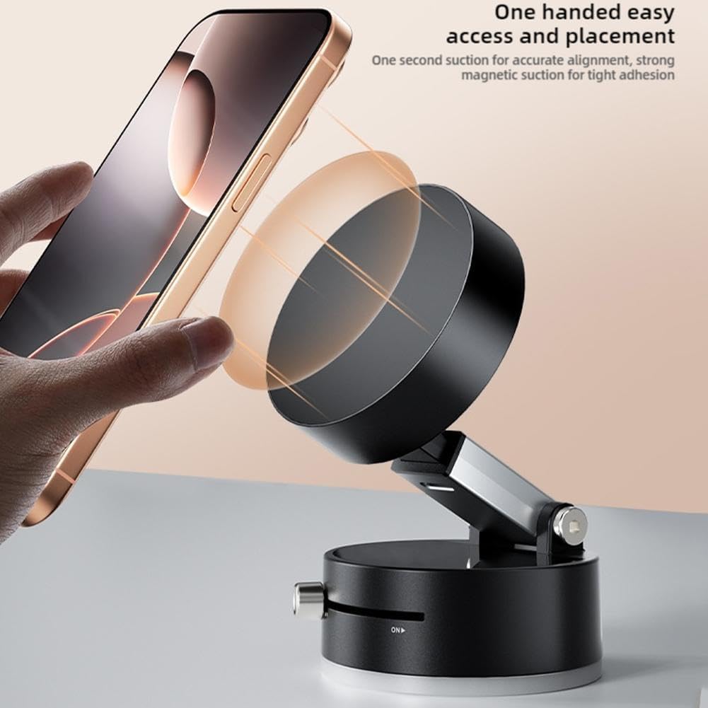 360° Magnetic Phone Holder – Strong Magnetic Suction Mount for Car, Desk & Tabletop Use Decent Vibes