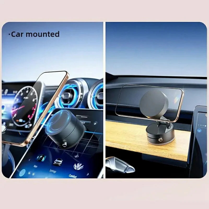 360° Magnetic Phone Holder – Strong Magnetic Suction Mount for Car, Desk & Tabletop Use Decent Vibes