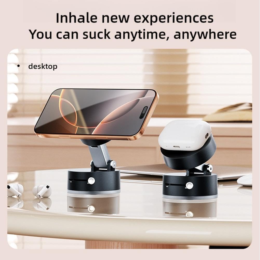 360° Magnetic Phone Holder – Strong Magnetic Suction Mount for Car, Desk & Tabletop Use Decent Vibes