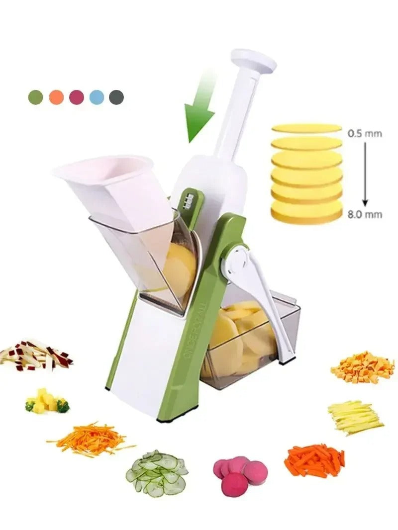 5 in 1 Manual Vegetable Cutter – Multifunction Slicer, Chopper & Shredder for Kitchen Decent Vibes