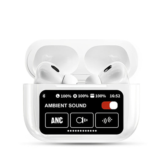 A9 AirPods Pro with Digital Display – ANC, Transparency Mode & Touch Volume Control Decent Vibes