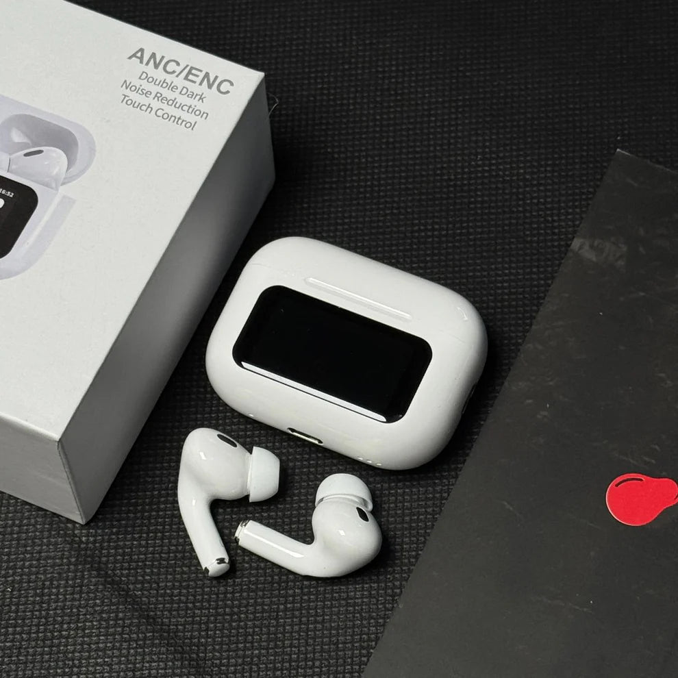 A9 AirPods Pro with Digital Display – ANC, Transparency Mode & Touch Volume Control Decent Vibes
