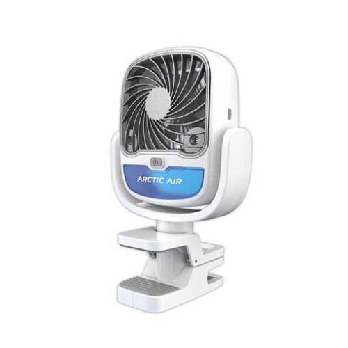 Arctic Air Portable Fan with Universal Clamp – 3 Speed, Cordless, 360° Swivel Decent Vibes