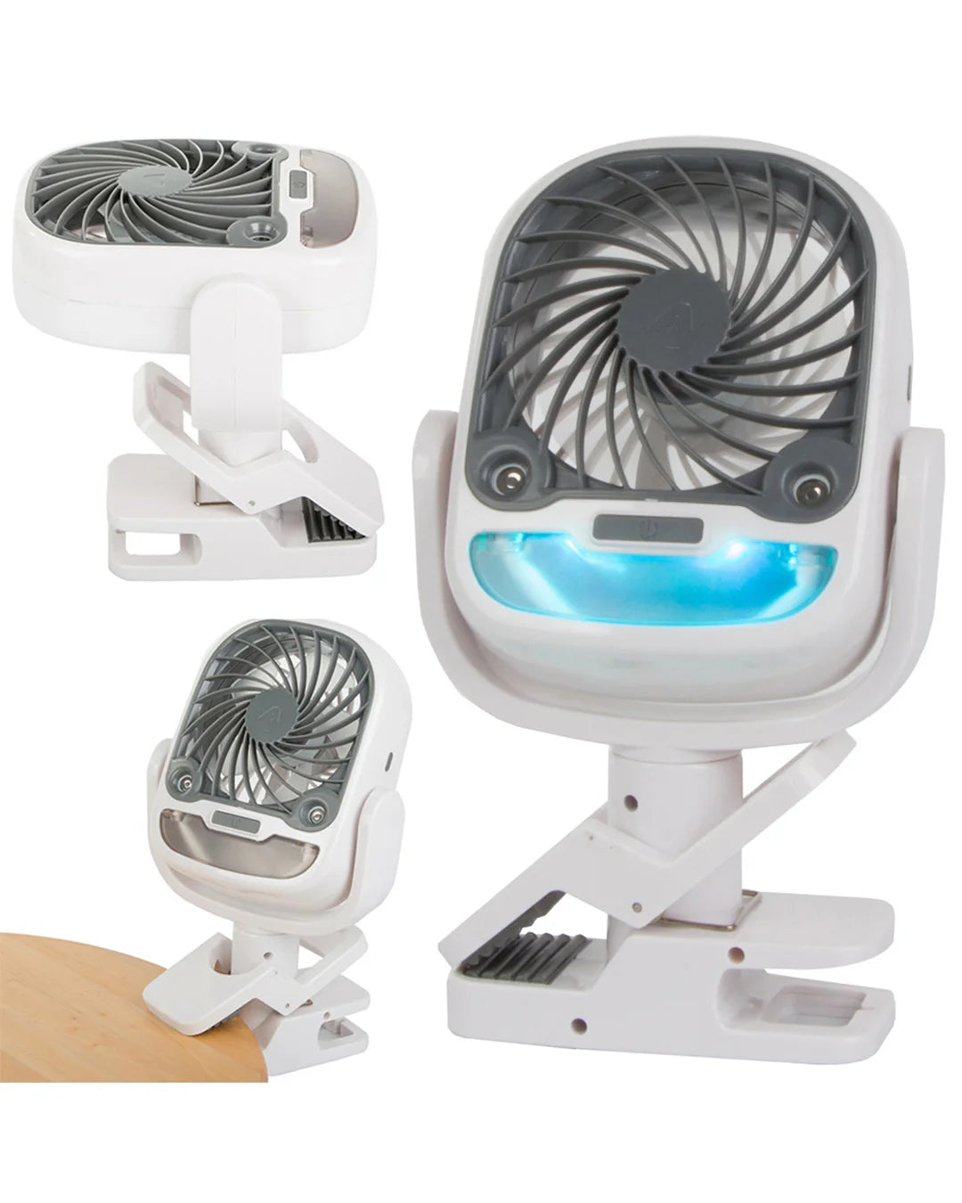 Arctic Air Portable Fan with Universal Clamp – 3 Speed, Cordless, 360° Swivel Decent Vibes