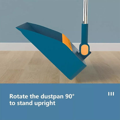 Attachable Broom with Dustpan Set – 180° Rotating Head, Long Handle & Space-Saving Design Decent Vibes