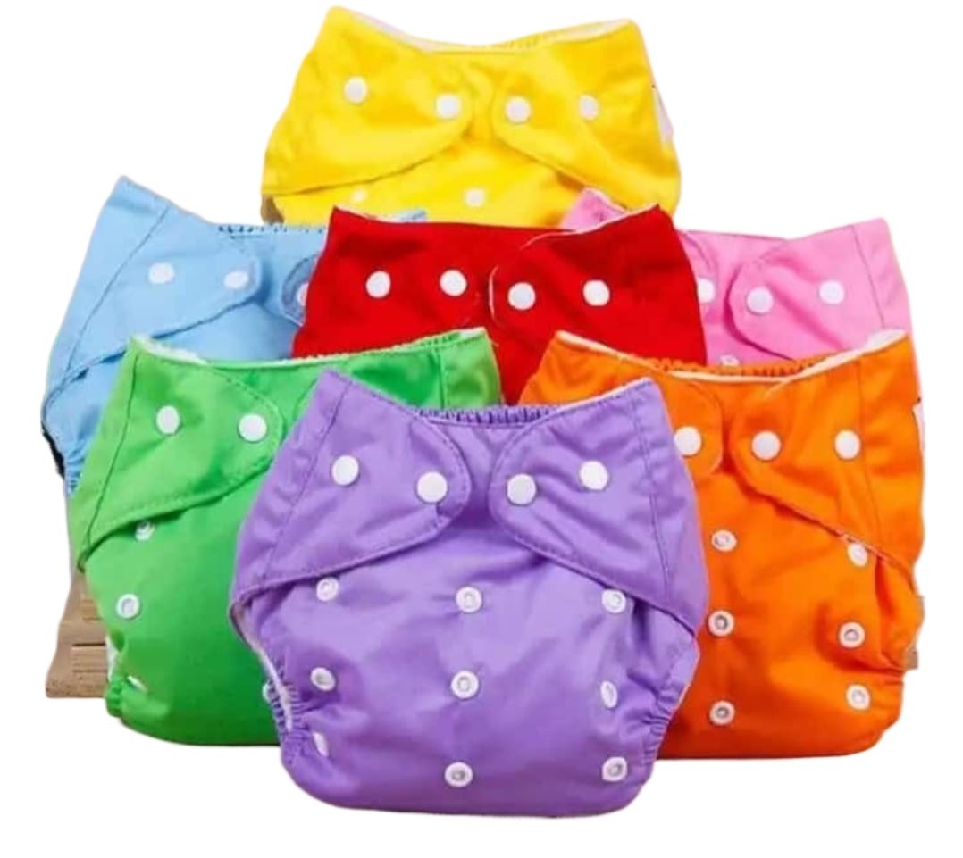 Baby Washable Flexible Diapers | Adjustable & Reusable Cloth Training Diaper (0–2 Years) – Random Color Decent Vibes