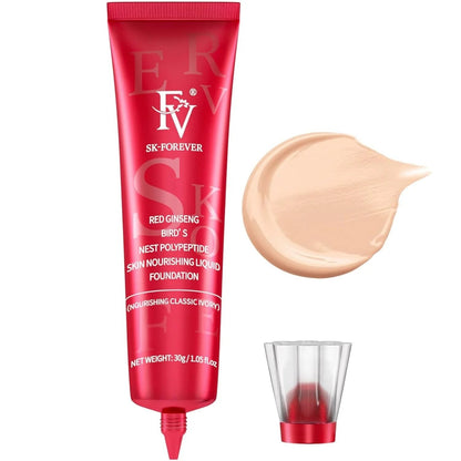 FV Foundation – Oil Absorb Ivory Liquid Foundation 30g | Matte Finish & Long-Lasting Coverage Decent Vibes