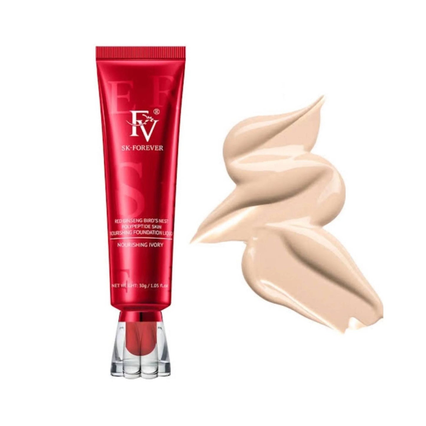 FV Foundation – Oil Absorb Ivory Liquid Foundation 30g | Matte Finish & Long-Lasting Coverage Decent Vibes