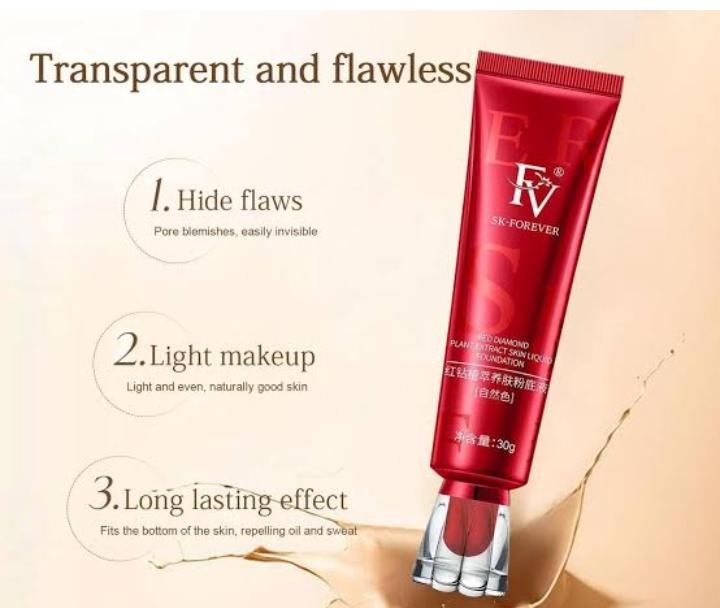 FV Foundation – Oil Absorb Ivory Liquid Foundation 30g | Matte Finish & Long-Lasting Coverage Decent Vibes