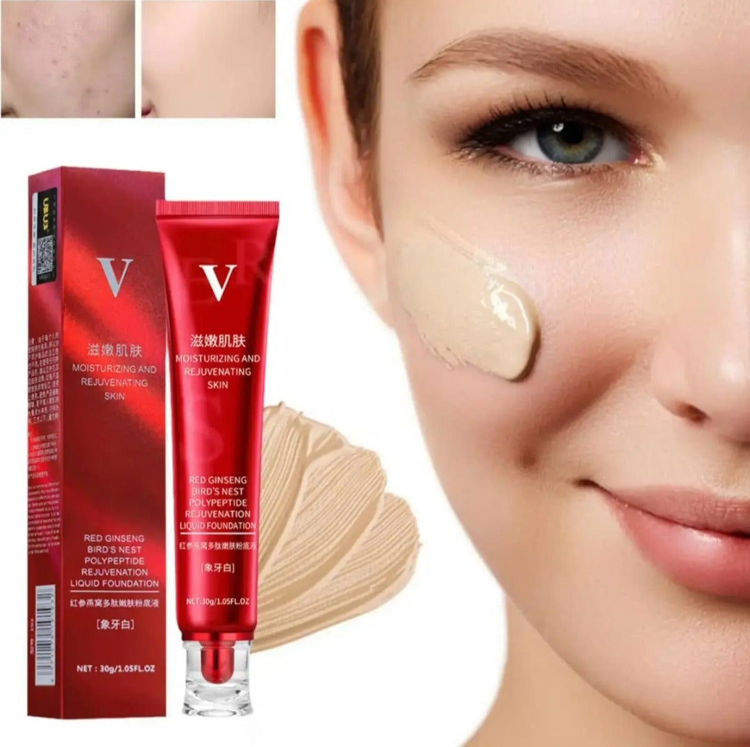 FV Foundation – Oil Absorb Ivory Liquid Foundation 30g | Matte Finish & Long-Lasting Coverage Decent Vibes