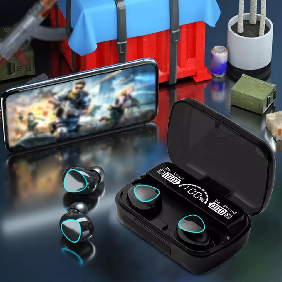 M10 TWS Wireless Earbuds – Bluetooth 5.1 with Power Bank, LED Display & Touch Control Decent Vibes