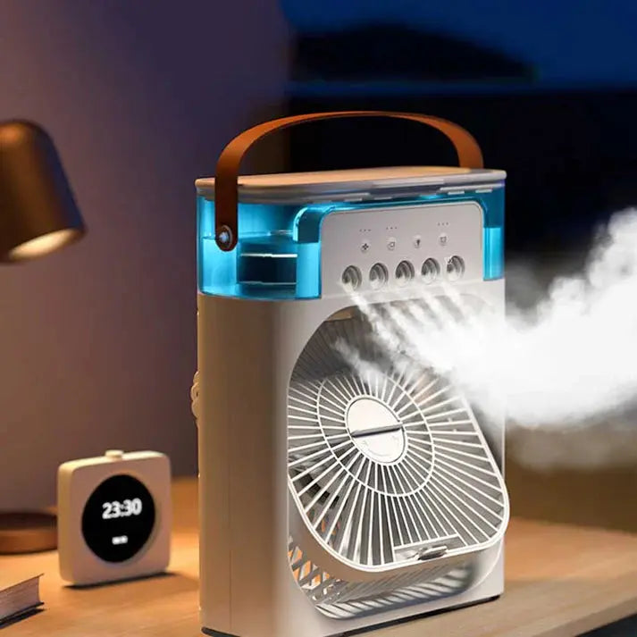 Mini Portable Air Cooler Fan – Personal USB Cooling with Humidifier & LED Light Decent Vibes