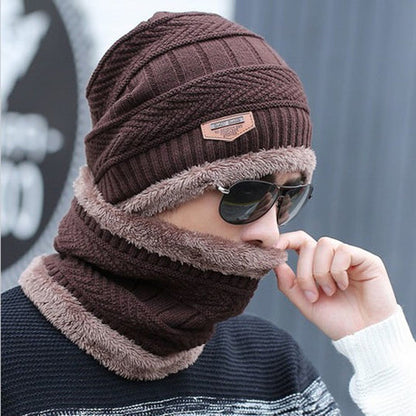 New Stylish Cotton Beanie Full Set – 2 Piece Cap + Neck Warmer for Adults | Winter Essentials Decent Vibes