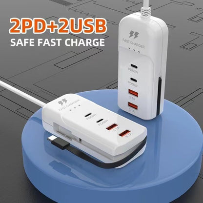 PD 66W USB Fast Charger with Type-C Cable – 5.1A High-Speed Charging Adapter | Ultra-Fast & Safe Decent Vibes