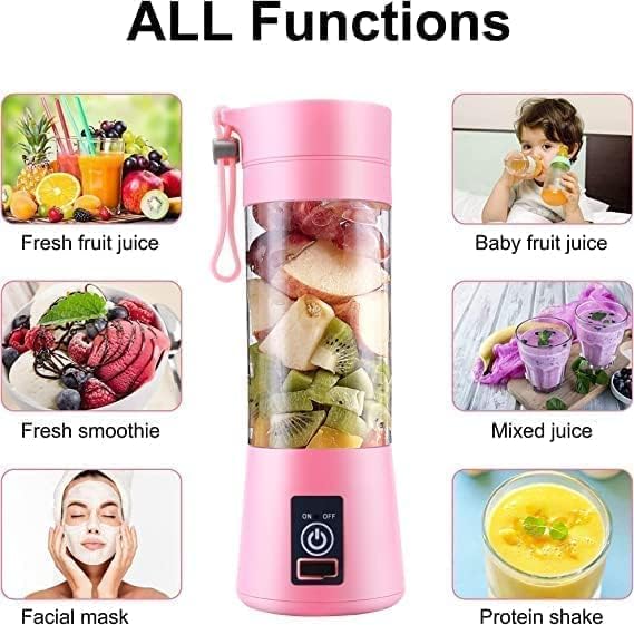 Portable Juicer Blender Cup – USB Rechargeable Mini Smoothie & Ice Crusher (260ml) Decent Vibes