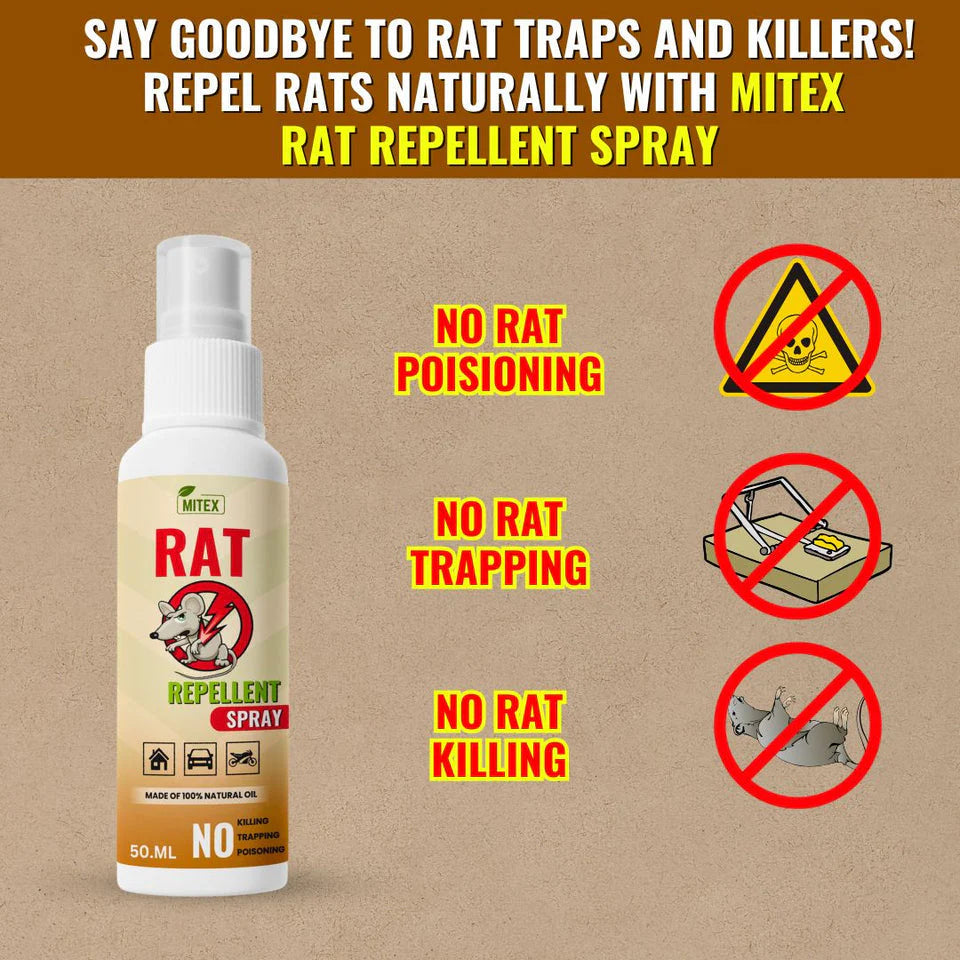 Rat Repellent Spray – Protects Car Wires, Engine, Home & Office (50ml) Decent Vibes