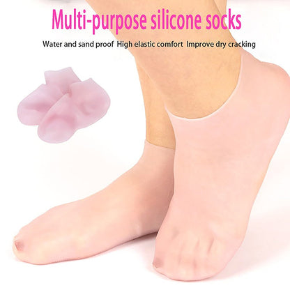 Silicone Gel Moisturizing Socks – Foot Care for Cracked Heels, Dryness & Dead Skin Removal Decent Vibes