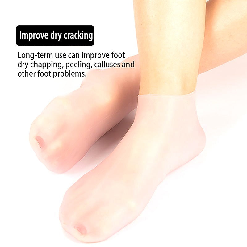 Silicone Gel Moisturizing Socks – Foot Care for Cracked Heels, Dryness & Dead Skin Removal Decent Vibes