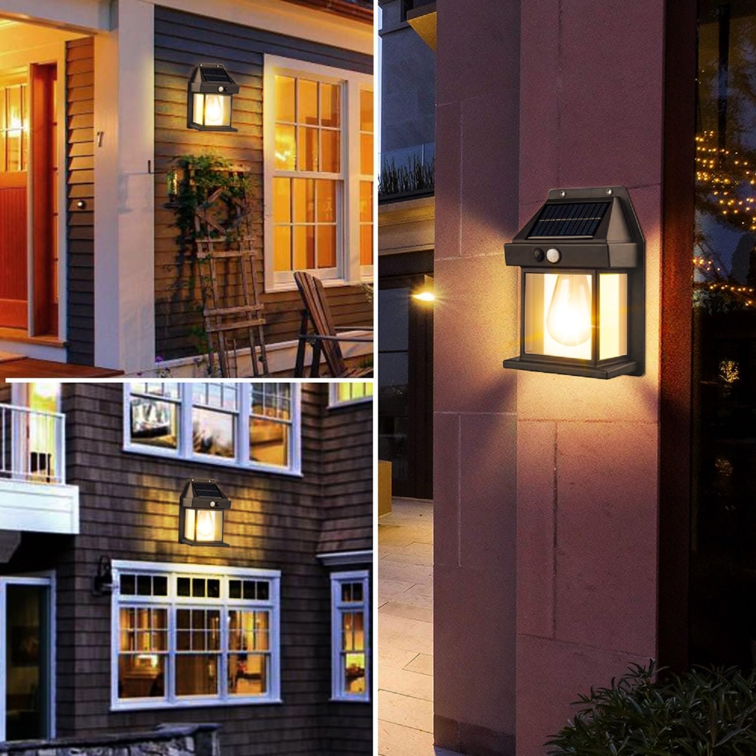 Solar Tungsten Filament Lamp – Outdoor Waterproof Intelligent Induction Wall Light for Garden & Courtyard Decent Vibes