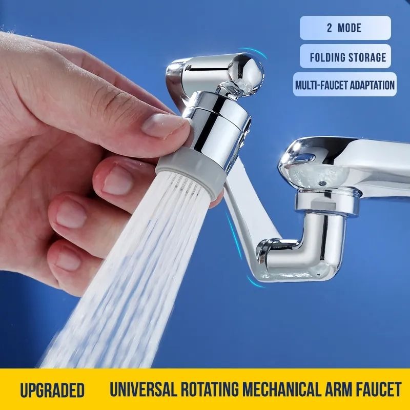 Stainless Steel Rotating Faucet – 1440° Robotic Arm Aerator for Kitchen & Bathroom Decent Vibes
