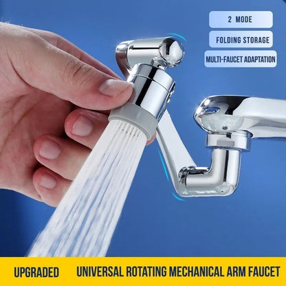 Stainless Steel Rotating Faucet – 1440° Robotic Arm Aerator for Kitchen & Bathroom Decent Vibes