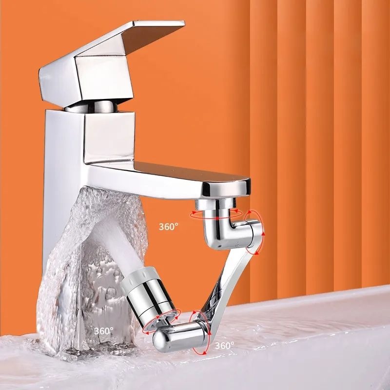 Stainless Steel Rotating Faucet – 1440° Robotic Arm Aerator for Kitchen & Bathroom Decent Vibes