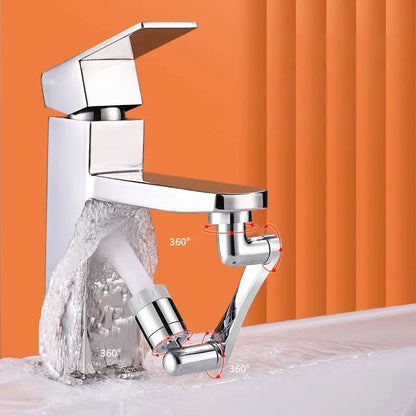 Stainless Steel Rotating Faucet – 1440° Robotic Arm Aerator for Kitchen & Bathroom Decent Vibes