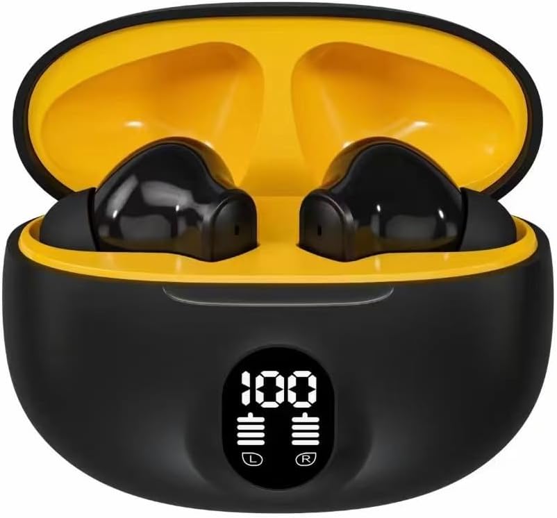 Stereo Wireless Earphones 895B – Bluetooth V5.4, Deep Bass, Waterproof, LCD Display & Long Battery Decent Vibes