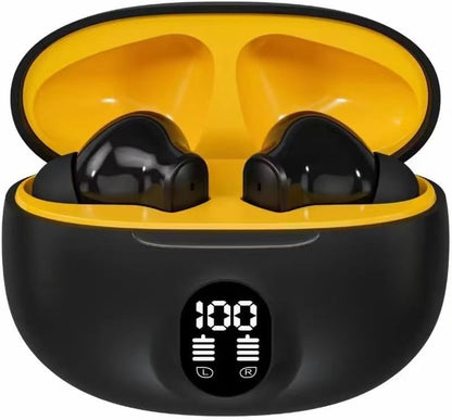 Stereo Wireless Earphones 895B – Bluetooth V5.4, Deep Bass, Waterproof, LCD Display & Long Battery Decent Vibes