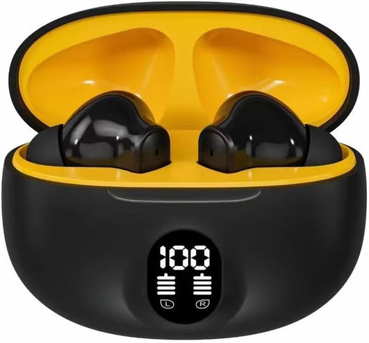 Stereo Wireless Earphones 895B – Bluetooth V5.4, Deep Bass, Waterproof, LCD Display & Long Battery Decent Vibes