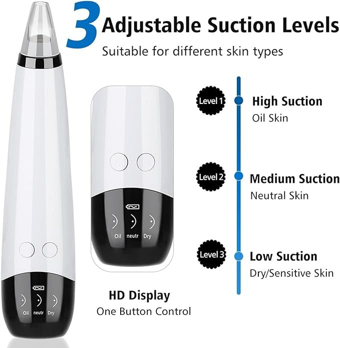 Vacuum Blackhead Remover Cleaner – Professional Pore Extractor with 3 Modes Decent Vibes