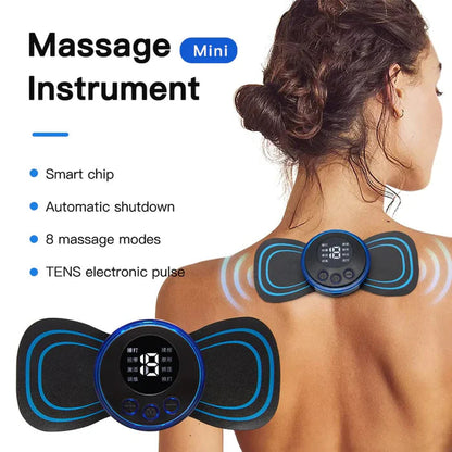 Wireless EMS Mini Body Massager – Portable Butterfly Massager for Pain Relief & Blood Circulation Decent Vibes