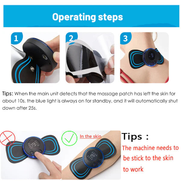 Wireless EMS Mini Body Massager – Portable Butterfly Massager for Pain Relief & Blood Circulation Decent Vibes